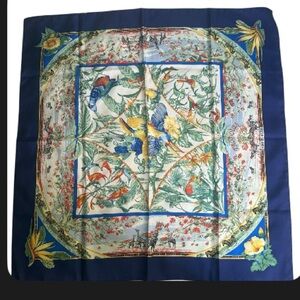Hermes Tropiques Silk Tapestry - Blue and Multicolor